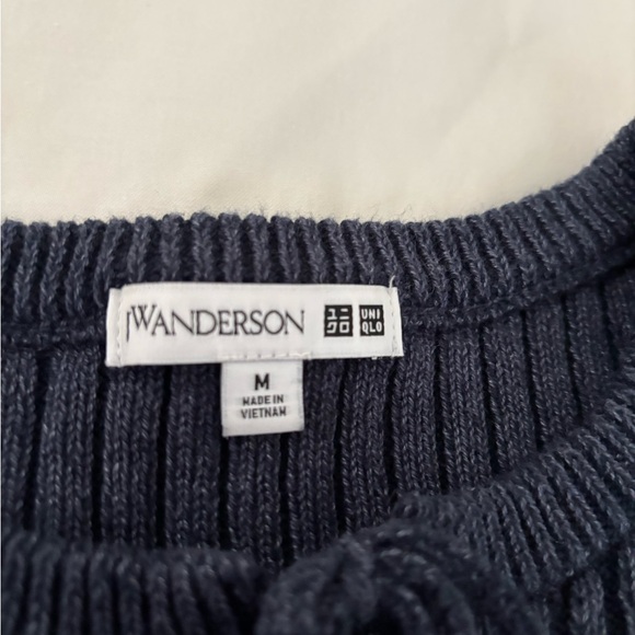 Uniqlo x JW Andersen Dark Bkue Ribbed Knit Sweater - Picture 2 of 3